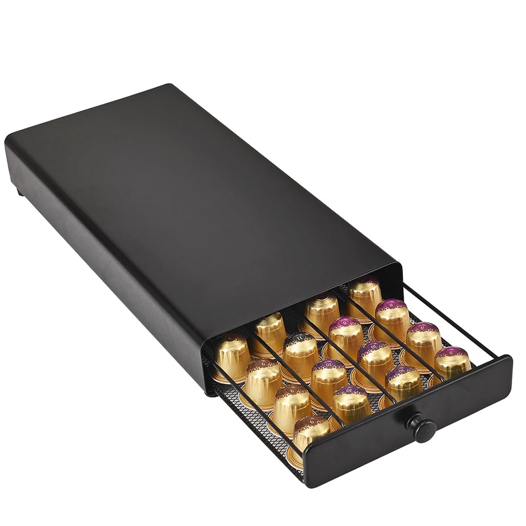 Supvox Coffee Pod Organizer Ne-spresso Pods Organizer Drawer Organizer Holder for 40 Pack Coffee Pod Dustproof Coffee Pod Sliding Drawer Kitchen Counter Coffee Pod Organizer Black Supvox Coffee Pod Organizer Ne-spresso Pods Organizer Drawer Organizer Holder for 40 Pack Coffee Pod Dustproof Coffee Pod Sliding Drawer Kitchen Counter Coffee Pod Organizer Black